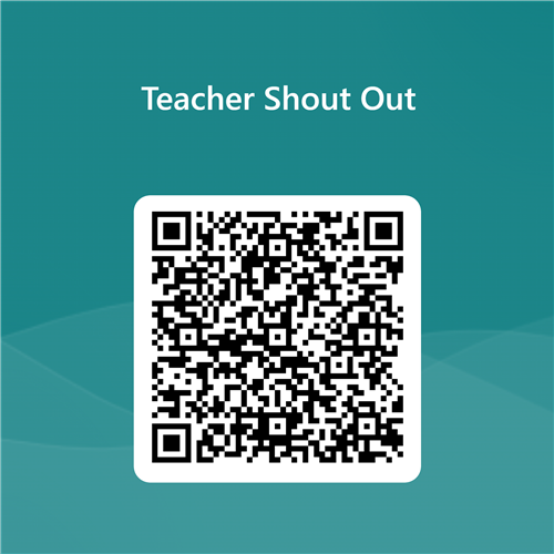 Follow the QR code to recognize a teacher!